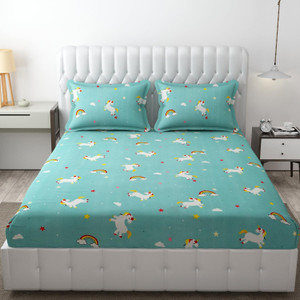 freshfromloom microfiber double flat 144 tc solid 1 bedsheet with 2 pillow covers