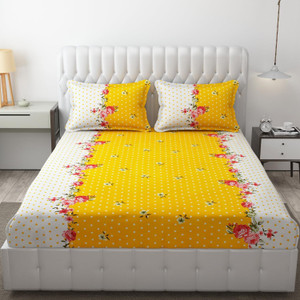 freshfromloom microfiber double flat 144 tc solid 1 bedsheet with 2 pillow covers