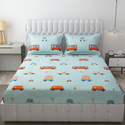 Freshfromloom Microfiber Double Flat 144 TC Solid 1 Bedsheet with 2 Pillow Covers