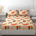 Freshfromloom Microfiber Double Flat 144 TC Solid 1 Bedsheet with 2 Pillow Covers