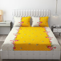 Freshfromloom Microfiber Double Flat 144 TC Solid 1 Bedsheet with 2 Pillow Covers