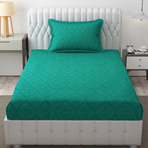 freshfromloom microfiber single flat 144 tc solid 1 bedsheet with 2 pillow covers
