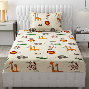 freshfromloom microfiber single flat 144 tc solid 1 bedsheet with 2 pillow covers