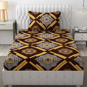 freshfromloom microfiber single flat 144 tc solid 1 bedsheet with 2 pillow covers