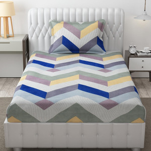 freshfromloom microfiber single flat 144 tc solid 1 bedsheet with 2 pillow covers