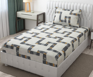 freshfromloom microfiber single flat 144 tc solid 1 bedsheet with 2 pillow covers