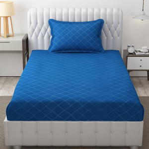 freshfromloom microfiber single flat 144 tc solid 1 bedsheet with 2 pillow covers