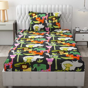 freshfromloom microfiber single flat 144 tc solid 1 bedsheet with 2 pillow covers