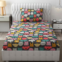 Freshfromloom Microfiber Single Flat 144 TC Solid 1 Bedsheet with 2 Pillow Covers