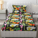 Freshfromloom Microfiber Single Flat 144 TC Solid 1 Bedsheet with 2 Pillow Covers