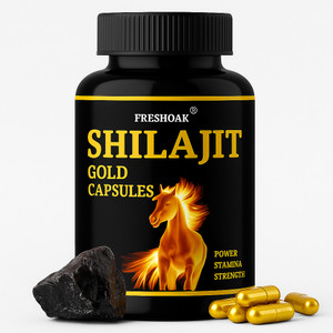 freshoak pure shilajit gold capsules  natural power formula for men 