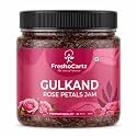 FreshoCartz Himalyan Gulkand | Rose Petal Jam | 100% Sun-Cooked Pure No Artificial Flavours | Digestive & Healthy Rose Gulkand - Jar Pack (400g (Pack of 1))
