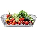 FRESHOME Multipurpose Square Stainless Steel Collander for Washing Rice, Fruits, Vegetables and Grains to Filter Easily in The Kitchen Bowl (Size: 20X15), 20L x 15W x 5H cm, Silver