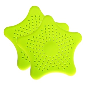 freshome star shaped silicone sink filter drainerstrainer for kitchenwash basinbathroom sink hair catcher multicolor small 2 count