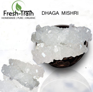 freshtrain organic dhaga mishri  thread mishri crystal sugar  khanda mishri dhage wali khandsari sugar 35 kg