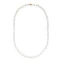 Freshwater Pearl Necklace for Women – Genuine Cultured Pearls (2.5–10.5mm) – 14K Solid Gold Clasp (Yellow or White Gold) – Timeless Classic Strand, Gift Box with Certificate