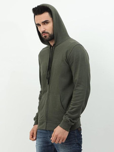 frestyle men full sleeve solid hooded sweatshirt