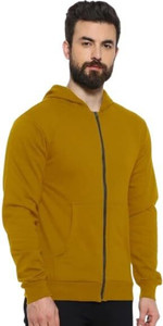 frestyle men full sleeve solid hooded sweatshirt