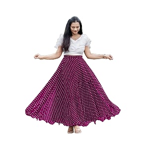 Womens Georgette Regular Fit Top and Skirt