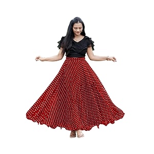 women39s georgette regular fit top and skirt set with elegant design  super soft trendy outfit