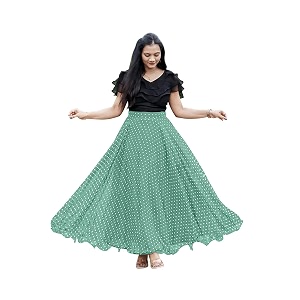 women39s georgette regular fit top and skirt set with elegant design  super soft trendy outfit