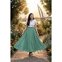 Womens Lycra Top with Georgette Skirt 