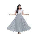 Womens Lycra Top with Georgette Skirt 