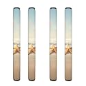 Fridge Door Handle Covers Pack of 4 Antiskid Protector for Fridge Oven Keep Kitchen Appliance Clean from Smudges Food Stains Liquid for Indoor Home Decoration, Beach Gold Starfish