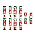 Fridge Door Handle Covers Set of 6 Stylish Kitchen Appliance Decor Handles Universal for Microwave, Kitchen Cabinet, Dish Washer, Christmas Tree Heart-Shaped Button Red Green Plaid