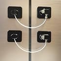 Fridge Lock, Refrigerator Lock for Kids with Keys in Black Color, Child Locks for Cabinets, Drawers, Refrigerator, Oven, Toilet