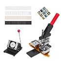 Fridge Magnet Maker Machine 2.5x2.5in Custom Photo Badge Button Kit Include Press Paper Cutter 100 Sets Acrylic Consumables