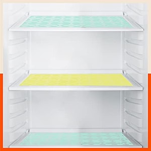 bathla multipurpose shelf liner - 45cm x 30cm kitchen drawer table fridge  temperature resistant  multipurpose reusable  non-slip  abstract texture  vida 425 gsm yellow amp teal combo