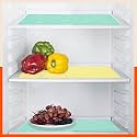 Bathla Fridge Mats - (45cm x 30cm) Kitchen, Drawer, Bathroom, Table, Fridge | Temperature Resistant | Multipurpose, Reusable | Non-Slip | Circle Texture | (VIDA, 425 GSM, Yellow &amp; Teal)