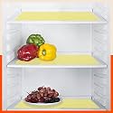 Bathla Fridge Mats - Pack of 6 Non-Slip PVC Refrigerator Mats for Kitchen, Drawer, Bathroom &amp; Table | Water Proof | Multipurpose, Reusable | Translucent Texture | (45cm x 30cm, Yellow)