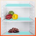 Bathla Fridge Mats - Pack of 6 Non-Slip PVC Refrigerator Mats for Kitchen, Drawer, Bathroom &amp; Table | Water Proof | Multipurpose, Reusable | Translucent Texture | (45cm x 30cm, Teal)
