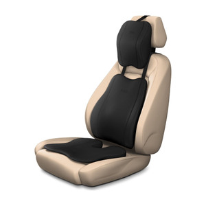 Frido Black Leatherite Car Pillow Cushion for