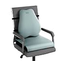 Frido Cloud Backrest &amp; Seat Cushion Combo | High-Density Memory Foam | Lumber, Tailbone &amp; Thighs Support Pillow | Breathable &amp; Machine-Washable Cover | for Office, Car &amp; Home Chairs | Lilly Pad