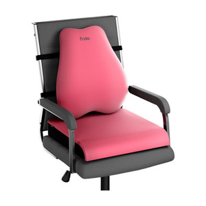 frido cloud backrest  seat cushion  pink  memory foam support pillow back  lumbar support