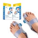 Frido Orthotics Bunion Corrector for Men &amp; Women, Pack of 2 | Adjustable Toe Straightener with Pressure Control Knob &amp; Soft Gel Cushion | Pain Relief &amp; Toe Alignment Splint | Universal Fit