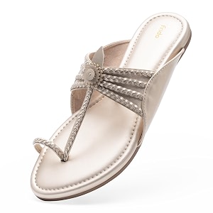 Frido Womens Ethnic Comfort Flat Sandal