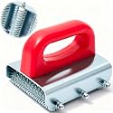 Frienda 1 Pcs Carpet Seam Roller with Triple Star Wheels, Red