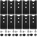 Frienda 10 Pcs Metal Belt Clip Buckle with 10 Rivets, Black