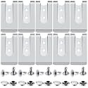 Frienda 10 Pcs Metal Belt Clip Buckle with 10 Rivets, Silver