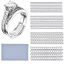 Frienda 16 Pack Ring Sizer Adjuster for Loose Rings, 4 Sizes Invisible Plastic Rings Connector with Polishing Cloth