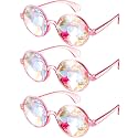 Frienda 3 Pairs Kaleidoscope Rave Glasses Women Goggle