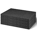 Frienda 4 Pcs 12" x 8" x 1.5" Polyethylene Foam Sheet Thick Black Packing Foam Padding Customizable PE Board Cushion Inserts for Cases Craft Shipping Moving DIY Projects Toolbox Storage