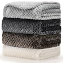 Frienda 4 Pcs Baby Blanket for Girls Boys Infant 32x24,Grey Color