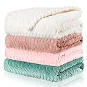 Frienda 4 Pcs Baby Blanket for Girls Boys Infant 32x24,Pastel Color