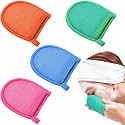 Frienda 4 Pcs Exfoliating Gloves Facial Scrubber Deep Exfoliating Remover