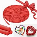 Frienda 5/8 Inch x 40 Ft Red Foam Noodles for Crafts Versatile Pool Noodles Foam Tubes Cylinder Rods for Modeling, DIY Arts and Crafts Supplies